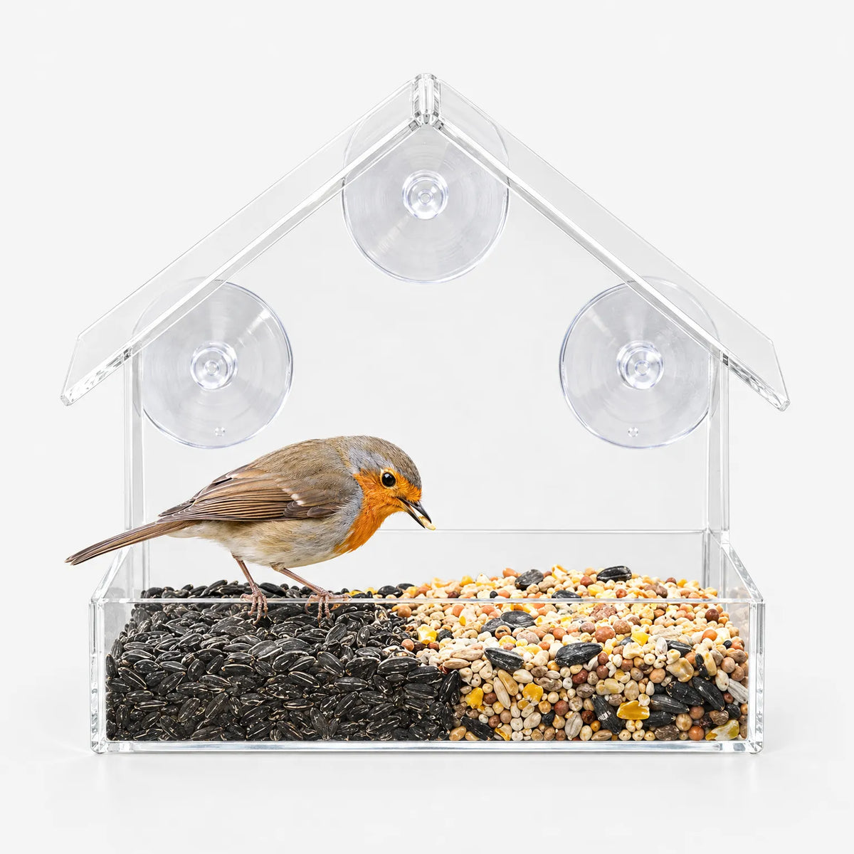 Vogelfutterhaus Mit Saugnäpfen Für Fensterscheiben
