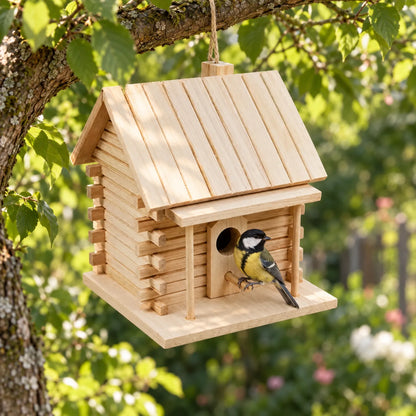 Vogelhaus Im Detailreichen Rustikalen Blockhausstil