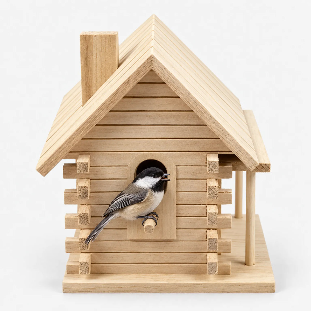 Vogelhaus Im Detailreichen Rustikalen Blockhausstil