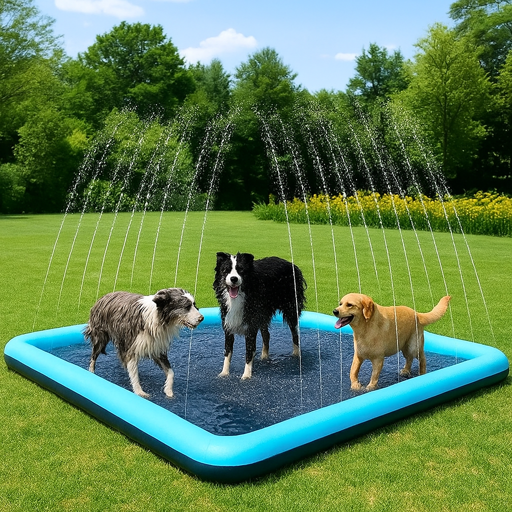 Wasserspielmatte für erfrischende Sommertage mit rutschfester Oberfläche | AquaPawz