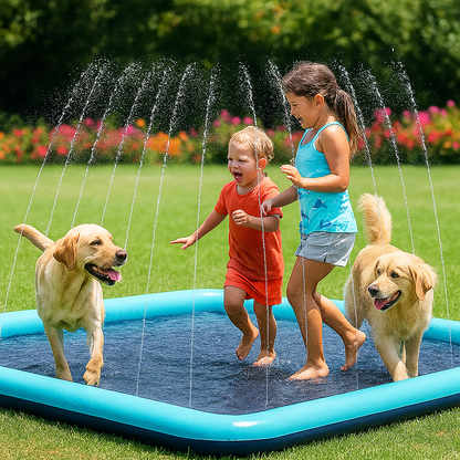 Wasserspielmatte für erfrischende Sommertage mit rutschfester Oberfläche | AquaPawz