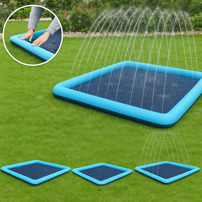 Wasserspielmatte für erfrischende Sommertage mit rutschfester Oberfläche | AquaPawz