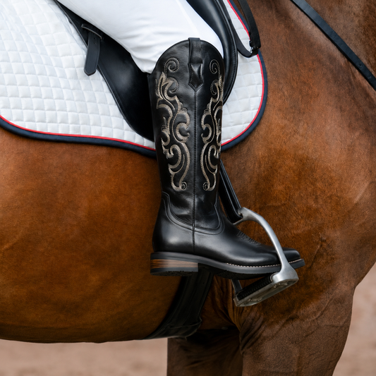 Westernstiefel Reiten klassisch mit Stickerei fuer Herren | Cavrido