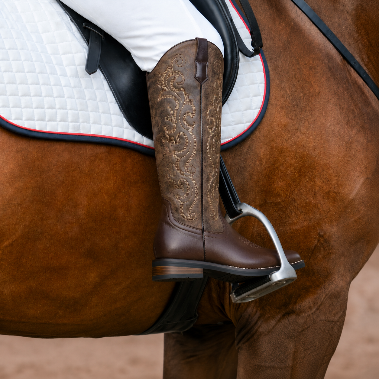 Westernstiefel Reiten klassisch mit Stickerei fuer Herren | Cavrido