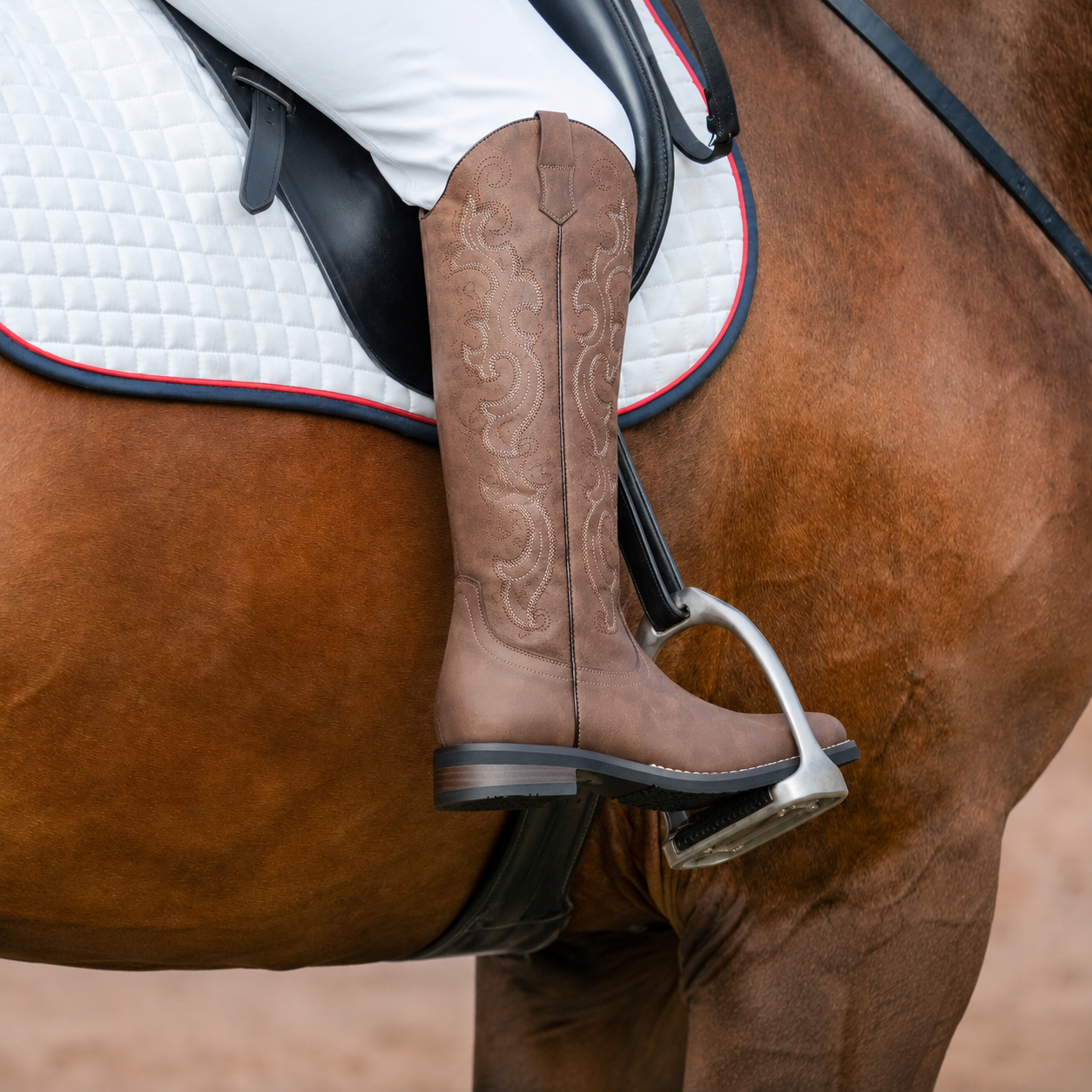 Westernstiefel Reiten klassisch mit Stickerei fuer Herren | Cavrido