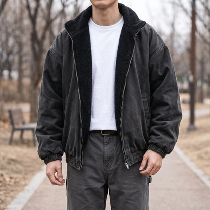 Winterjacke Mit Stehkragen, Reißverschluss Vorn