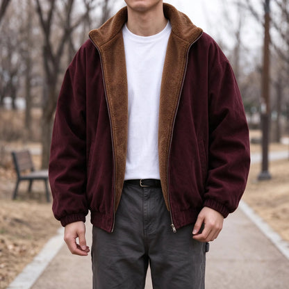 Winterjacke Mit Stehkragen, Reißverschluss Vorn