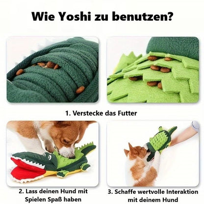 Yoshi | Kuscheltier für Hunde, das langsames Essen fördert