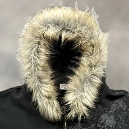 Zip-Hoodie Mit Großer Kapuze