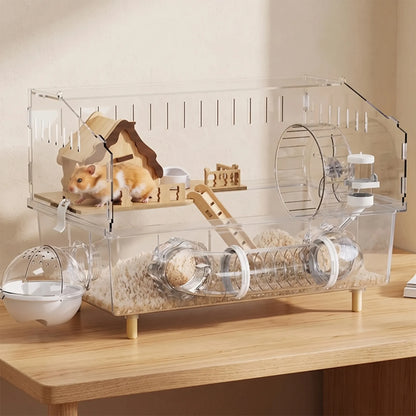 Zweistöckiger Hamsterkäfig Mit Röhrensystem