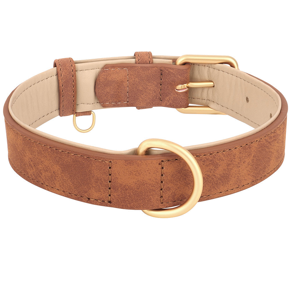 Helga Verstellbares Leder hundehalsband