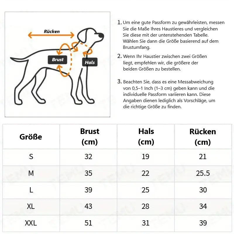 Kane Bequemer Hundemantel für kalte