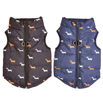 Zorbo Winddichte Hundejacke mit Reißverschluss und Leinenclip
