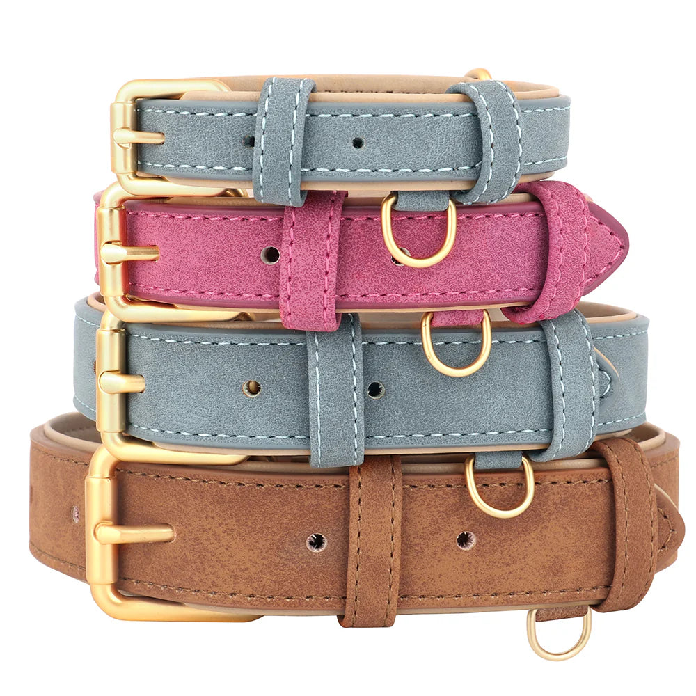 Helga Verstellbares Leder hundehalsband
