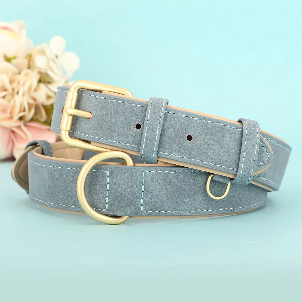 Helga Verstellbares Leder hundehalsband