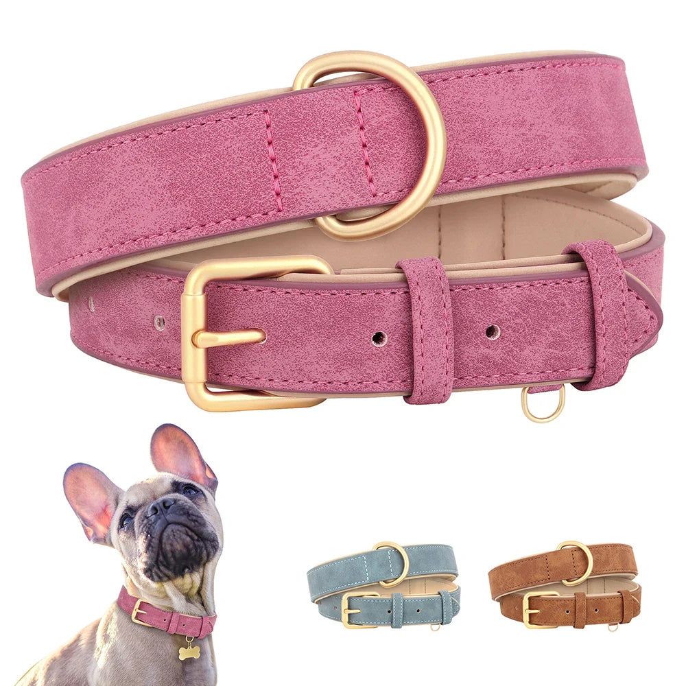 Helga Verstellbares Leder hundehalsband