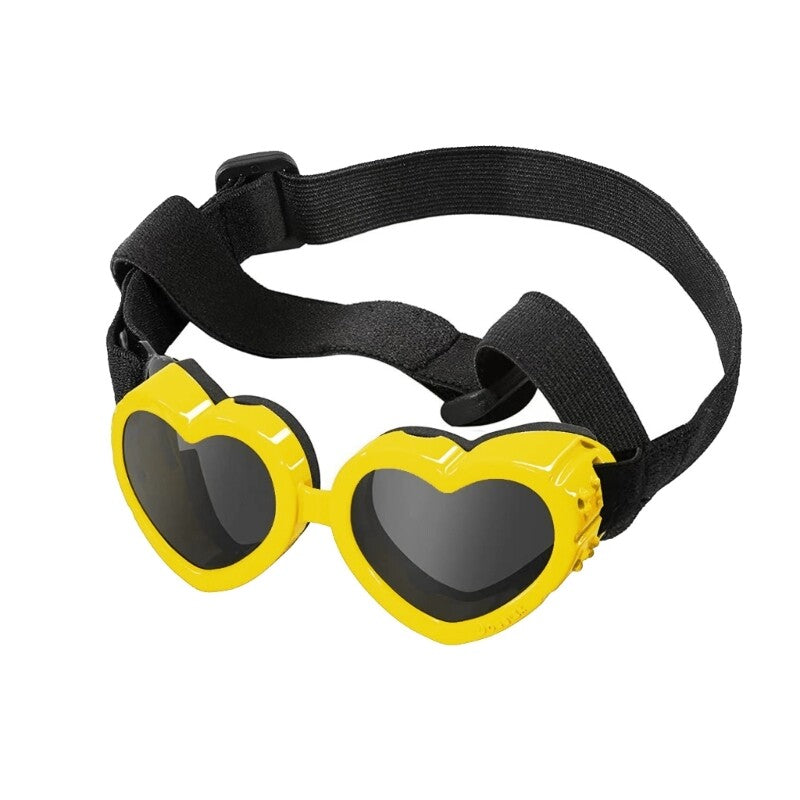 Carrie | Hundebrille in Herzform mit UV-Schutz und verstellbarem Band
